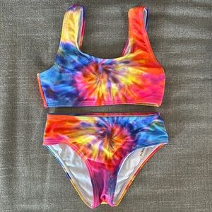 Shein Girls Tie Dye Bikini Swimsuit Size 110